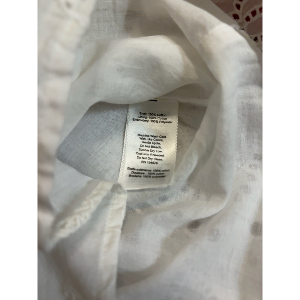 Vineyard Vines Girls White Eyelet Seashell Ruffle Dress 4T 7Q001481 - Picture 4 of 7